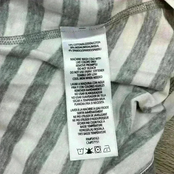 Calvin Klein Grey White & Blue Striped Hooded Active Top - Picture 6 of 6